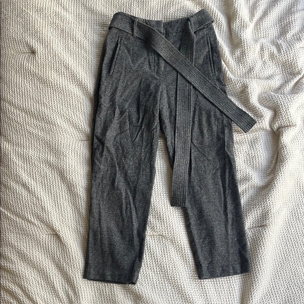 Aritzia Wilfred Stylish Gray Belted Pants